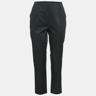 Paule Ka Black Cotton Blend Trousers