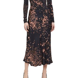 ottod'Ame Viscose Long Skirt in Black at Nordstrom, Size 46 It