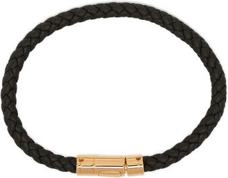 Tom Ford Gevlochten leren armband - Groen