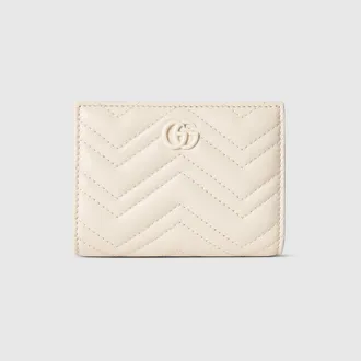 Gucci GG Marmont Wallet, White, Leather