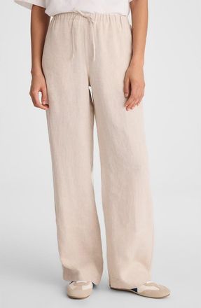 Madewell Pull-On Linen Pants in Oat at Nordstrom, Size Xx-Small