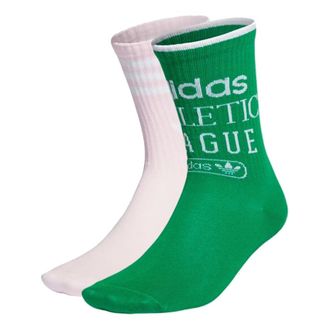 adidas (WMNS) adidas Retro Luxury Socks 2 Pairs Green Pink HI4920