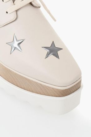 Stella McCartney Platform Sneakers ELYSE in Eco-Leather with 9cm Wooden Heel Stella McCartney