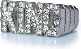 Dolce & Gabbana Dolce & Gabbana, zilveren KING ring met strass