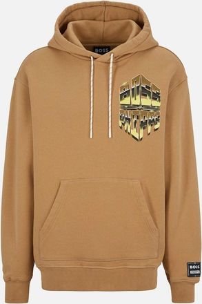 HUGO BOSS Mens Sawatch Hooded Sweatshirt - Cream - Size: 42