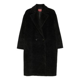 Max Mara Misturbano Jas - Dames - Mantels - Zwart - Maat: XS Leer