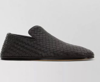 Bottega Veneta palazzo leather loafers round toe flat