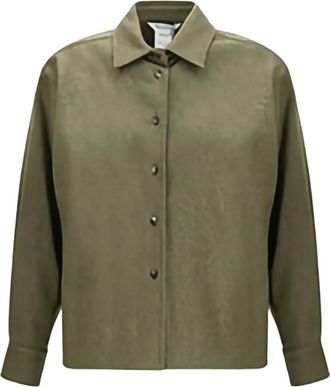 Max Mara Benares 1234 blouse met knopen - Groen