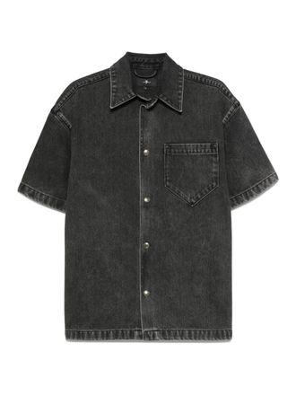 7 For All Mankind short-sleeve denim shirt - Black