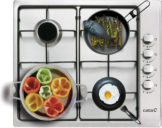 Culina Amsterdam Culina - Placa Gas Cata Gi6031x 4f. Inox 8066011 Natural Triple Corona