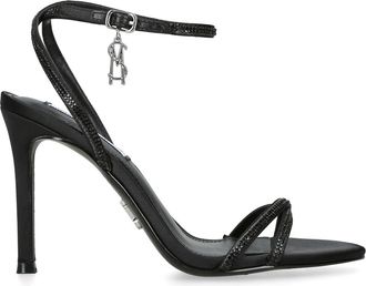 Steve Madden Womens Satin Juniper Black Heels - Size UK 8