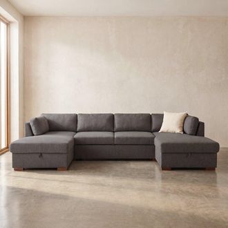 Maisons du monde Sof&aacute; cama panor&aacute;mico de 7 plazas gris