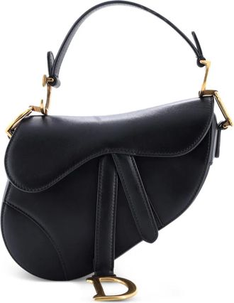 Dior Saddle Handbag Leather Mini shoulder bag - Zwart