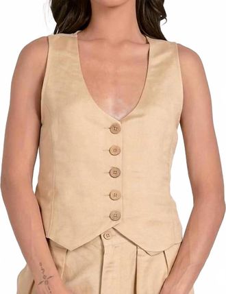Elan Lana Vest In Khaki