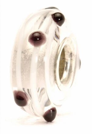 Trollbeads Womens Dot Glass Bead Charm In Silver