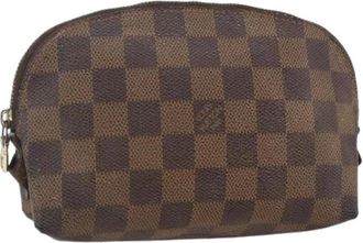Louis Vuitton Pre-owned Clutches, female, Brown, Size: ONE SIZE Pre-owned Canvas Pouch