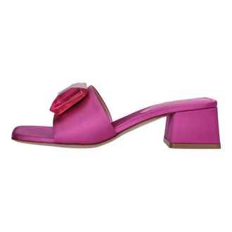 Gianvito Rossi Heeled Mules, female, Pink, Size: 6 US Sandals Fuchsia