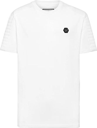 Philipp Plein T-Shirt Ronde Hals Korte Mouw - Heren - T-shirts - Wit - L - Katoen - Tops