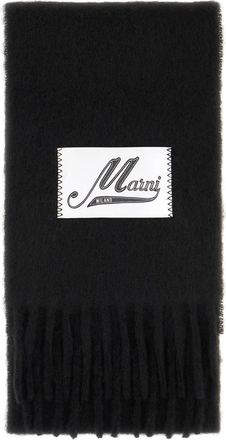 Marni Alpaca Blend Sjaal - Dames - Wintersjaals - Zwart - ONE Size - Nylon - Accessoires