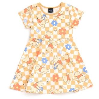 Disney Short Sleeve Skater Dress in Winnie The Pooh Yellow at Nordstrom, Size 18M