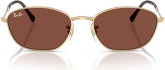 Ray-Ban 58mm Irregular Oval Sunglasses in Arista /Red at Nordstrom