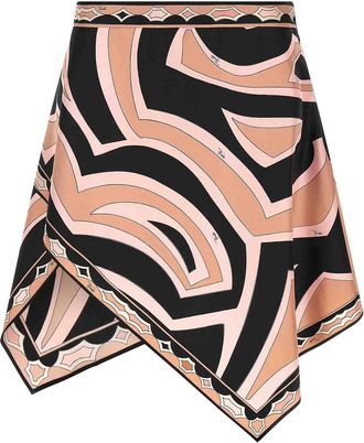 Emilio Pucci Silk Twill Mini Skirt