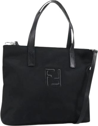 Fendi Pre-owned Nylon Vintage Tote Bag - Dames - Vintage Shopper - Zwart - ONE Size - Nylon - Vintage