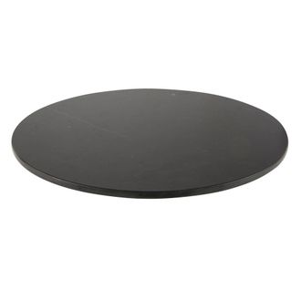 Maisons du monde Tablero de mesa profesional de m&aacute;rmol negro para 2/4 personas D.70 cm