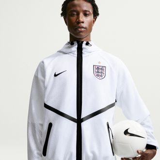 Nike England Nike Mens Dri-FIT Soccer Anthem Jacket in White | IH1761-100