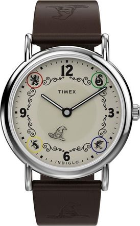 Timex Harry Potter x Timex Weekender 38mm Leather Strap Watch in Gryffindor at Nordstrom