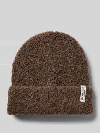 Marc O'Polo Mütze aus Woll-Alpaka-Mix in Dunkelbraun, Größe 1
