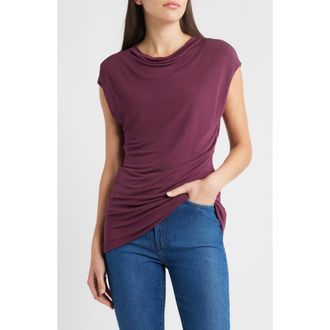 BOSS Elamma Cap Sleeve Top in Soft Vermillion at Nordstrom Rack, Size X-Large