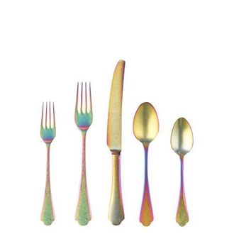 Mepra Dolce Vita Flatware Set - 5 Pieces in Pewter Rainbow at Nordstrom