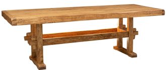 Biscottini International Biscottini - Mesa Rustica En Madera Solida De Tiglio Acabado Natural