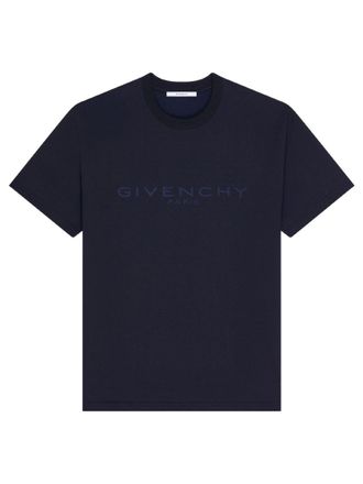 Givenchy Navy Blue Logo T-shirt