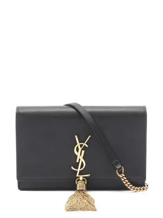 Saint Laurent 2000s Kate tassel-embellished cross body bag - women - Calf Leather - One Size - Black