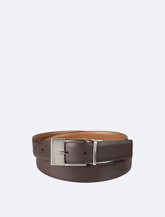 Calvin Klein Mens Reversible Harness Buckle Belt - Brown - XL