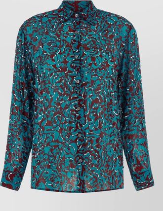 Dries Van Noten viscose embroidered shirt
