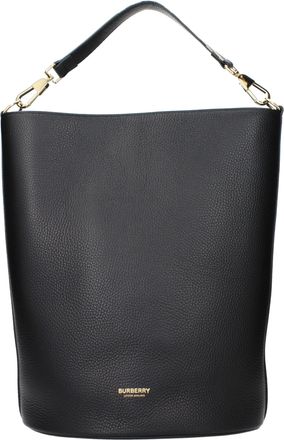 Burberry Zwarte Leren Handtas