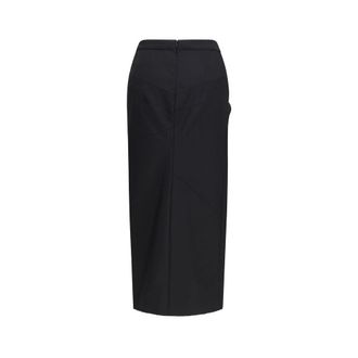 Givenchy Double-Faced Wool and Mohair Skirt - Black
