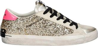 Crime London Distressed Donut Glaze - Dames - Sneakers - Grijs - 37 EU - Leer - Schoenen