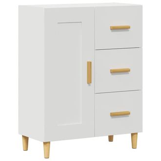 vidaXL Aparador De Madera Contrachapada Blanco 69,5x34x90 Cm Vidaxl