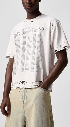 Misbhv Mens 99 Tour distressed T-shirt
