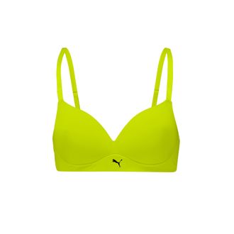 Puma Puma Womens Soft Padded Bra 1P, Lime, 32D