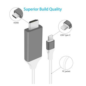 Trade Shop Trade Shop - Cable Adaptador Para Samsung Galaxy S8 Usb Tipo C Usb-c A 4k Hdmi Hdtv 2 Metros