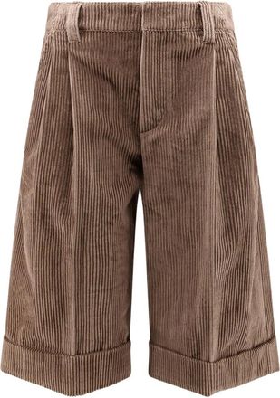 Brunello Cucinelli Shorts in velluto a coste - Marrone