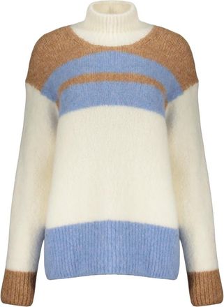 Herno Warme Wintertrui met Hoge Kraag - Dames - Coltruien - Veelkleurig - L - Katoen - Truien & Vesten