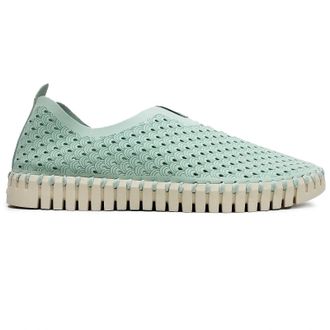 Ilse Jacobsen Tulip 3275 Textile Womens Slip On Shoes - Laurel Green - Size:UK 3