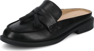 Journee Collection Journee Womens Azura Tassel Mule Loafer, Black, 4 UK