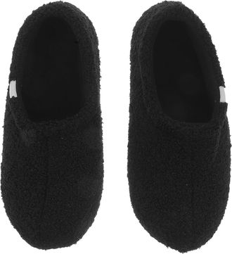Yarnow WomenS Memory Foam Slippers Warm Slide Shoes with Plush Fleece Lining, Closed Toe Cozy House Slippers for Bedroom and Indoor Use, Non-Slip Black Size 